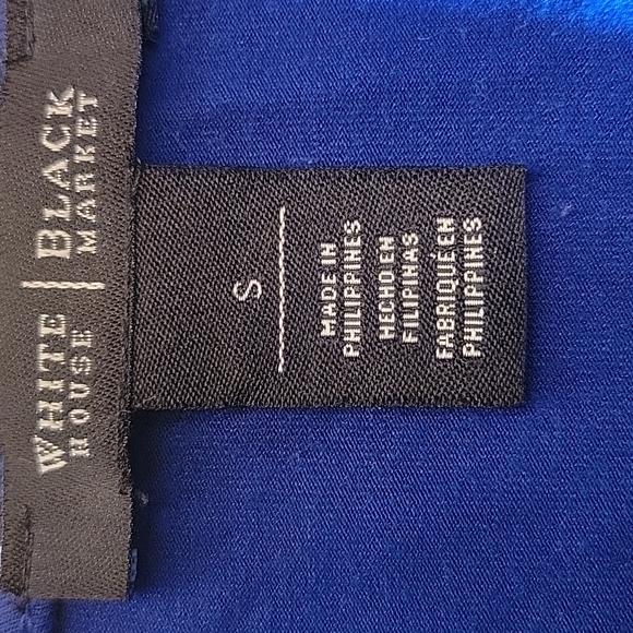 *White House Black Market Cobalt Blue Square Neckline w/ Ruched Front Design, S. - Picture 14 of 15